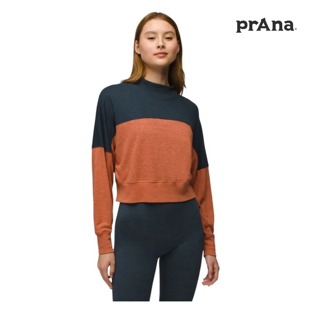 Prana Men's Crewneck Sweater - Black and Brown